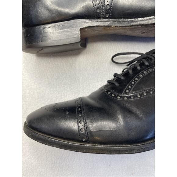 Vtg Church’s Diplomat Black Semi-Brogue Oxford 3-City London Paris NY 11.5 main image 15